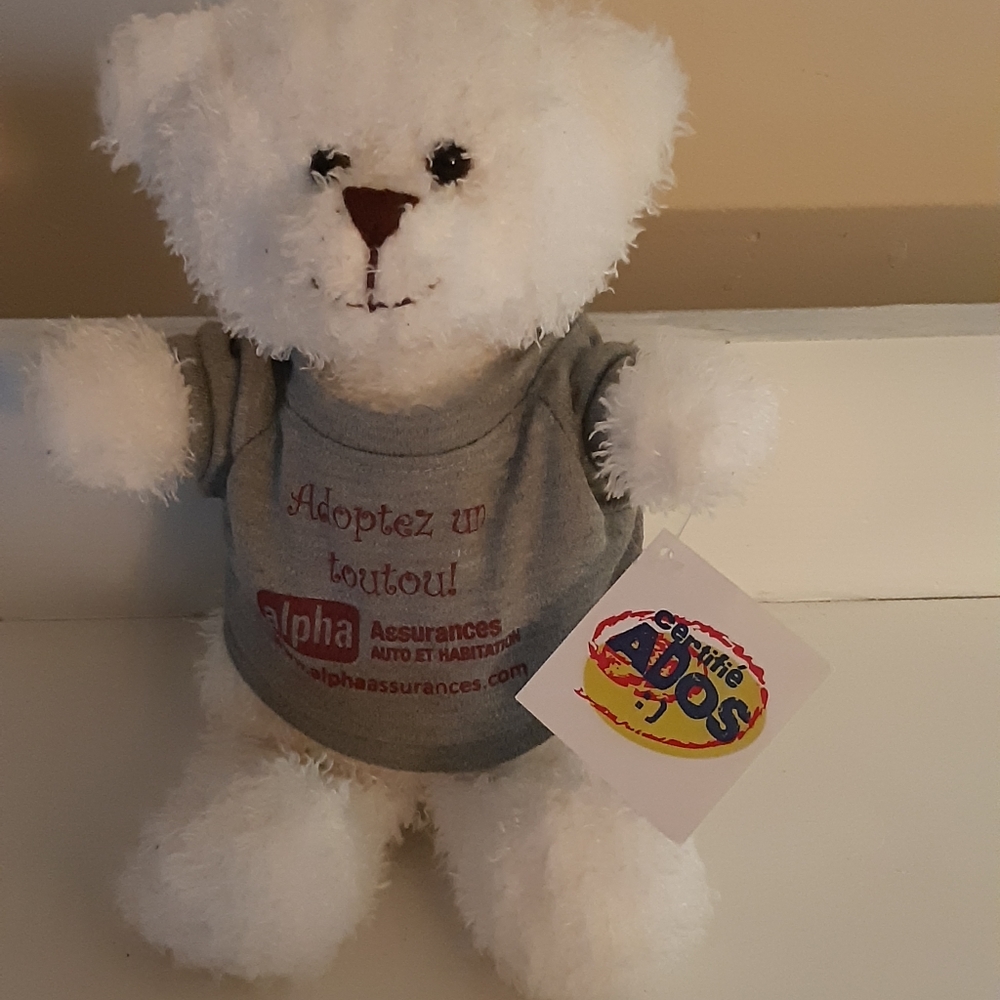 Steven Smith White Teddy Bear Stuffed Animal Plush